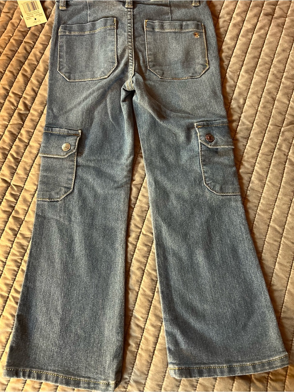 Jessica Simpson Girls' Cargo Flare Jeans - Picture 2 of 9
